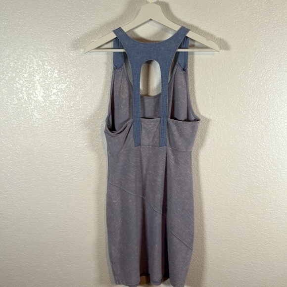 Free People Changing Directions Chambray Blue Mini Dress Size Medium - Picture 3 of 8